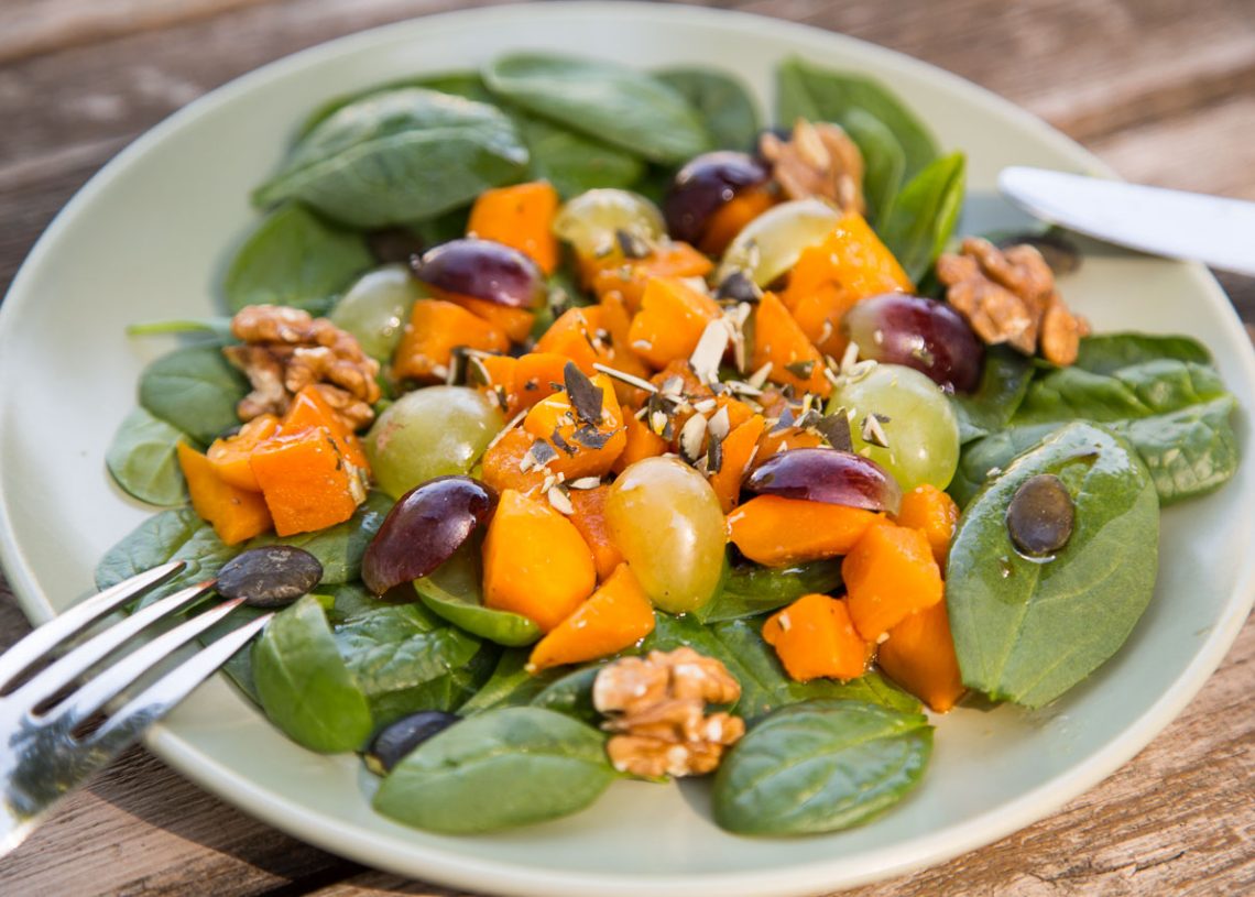 Herbstsalat mit Kürbis &amp; Trauben » Rezept von Steirische Spezialitäten