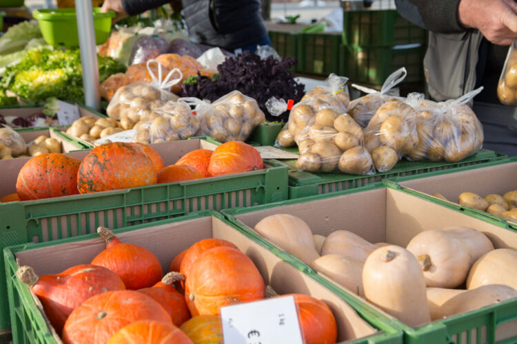 Einkaufen am Bauernmarkt