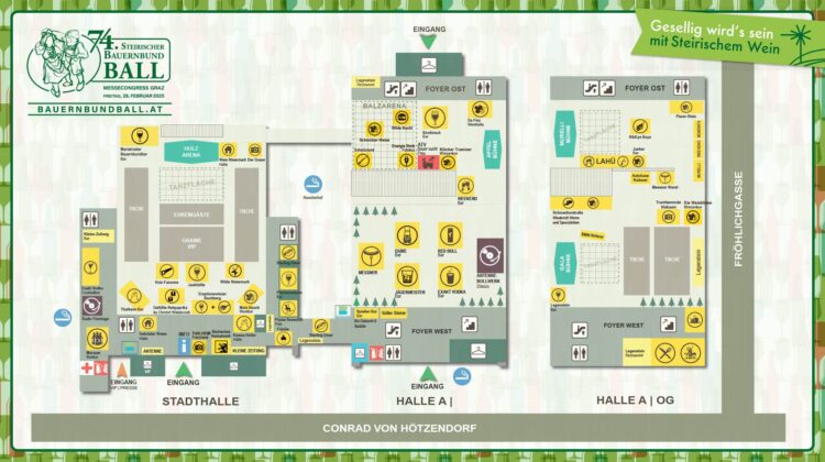 Bauernbundball 2025 Lageplan